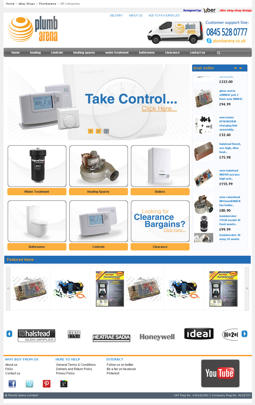 Plumbarena ebay store design home page