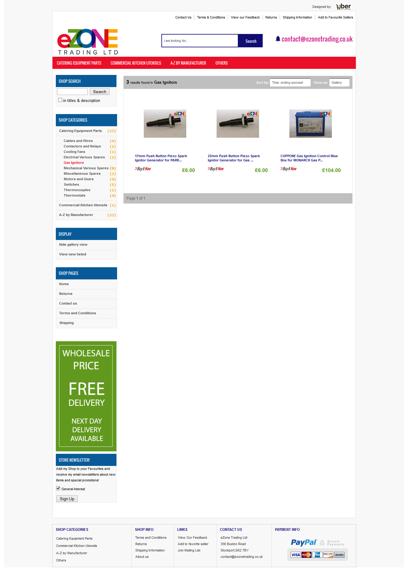 eZoneTrading ebay category design