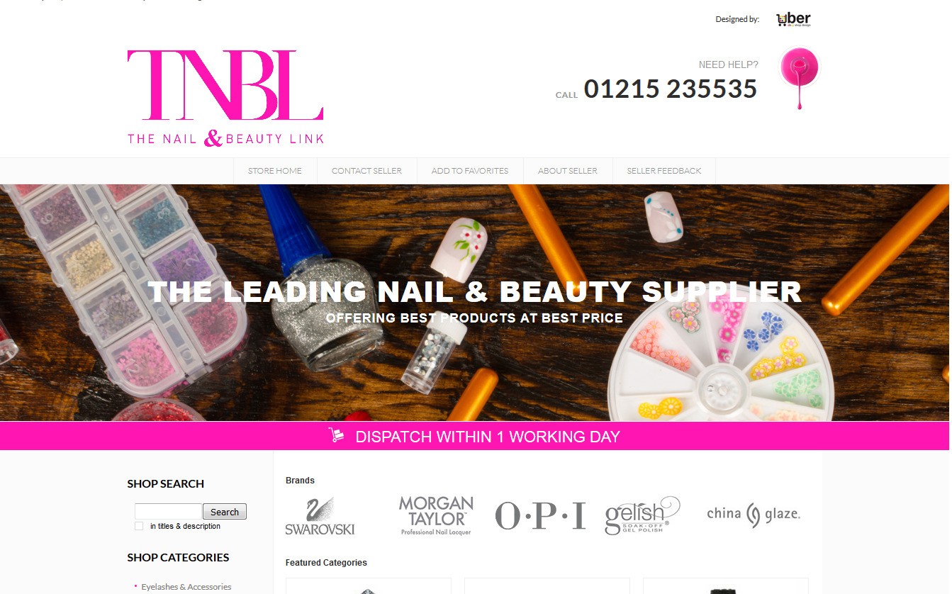 TNBL nail and beauty storefront